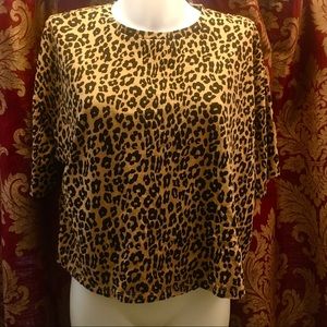 Wild Fable Leopard Print Boxy Crop Top
